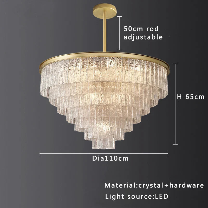 Afralia™ Elegant Crystal Glass Chandelier for Luxury Home Decor