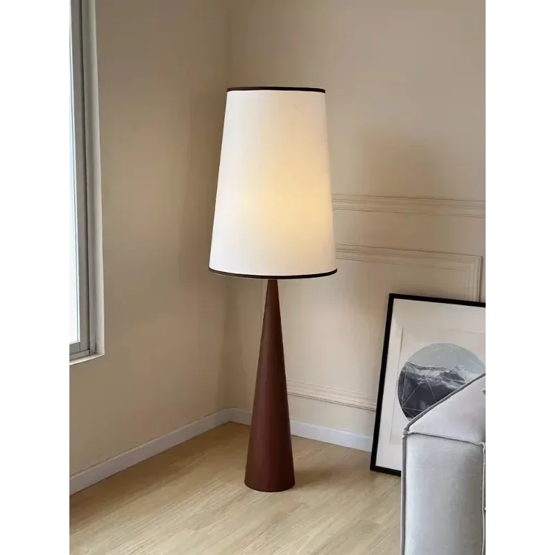 Afralia™ Wood Floor Lamp: Japanese Nordic Design, Cream Cloth Shade, E27 Socket