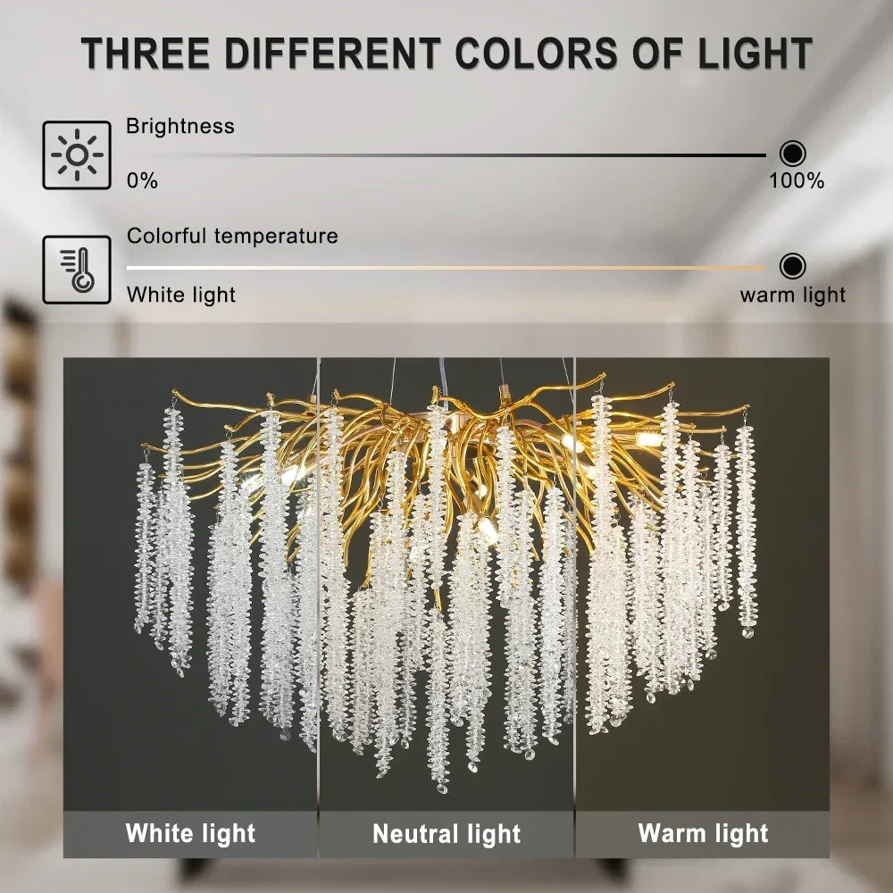 Afralia™ Crystal Ceiling Chandelier for Bedroom and Living Room