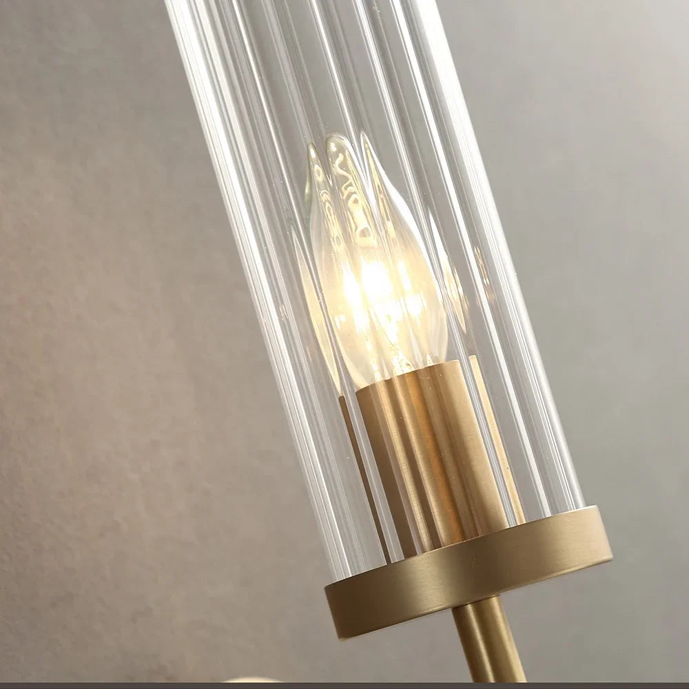 Afralia™ Nordic Copper Gold Wall Lamp for Home Bedroom Living Room