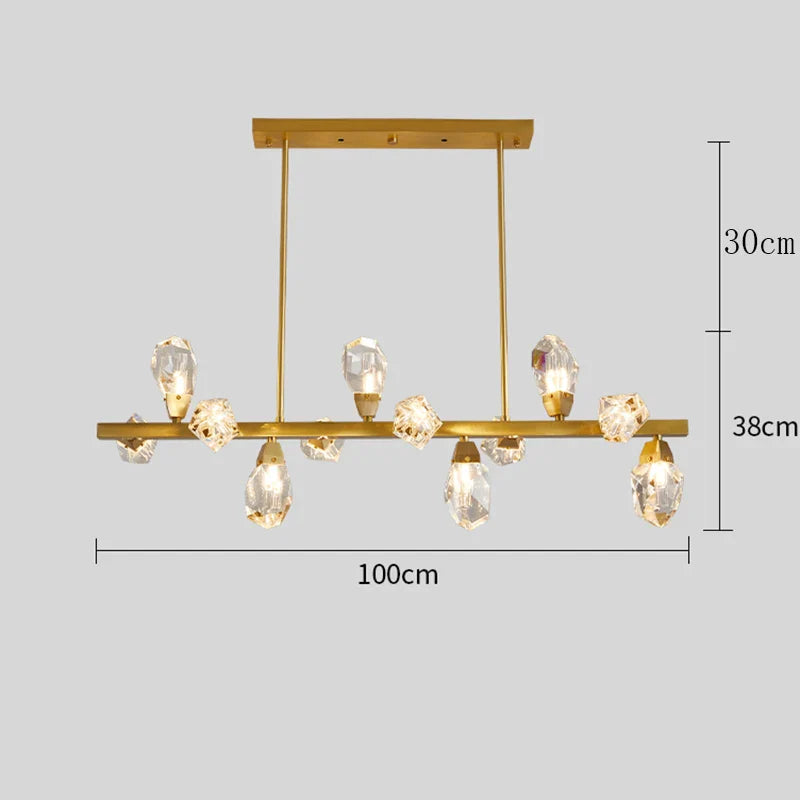 Afralia™ Crystal Luxury Chandelier Pendant Light for Living Room and Dining Room