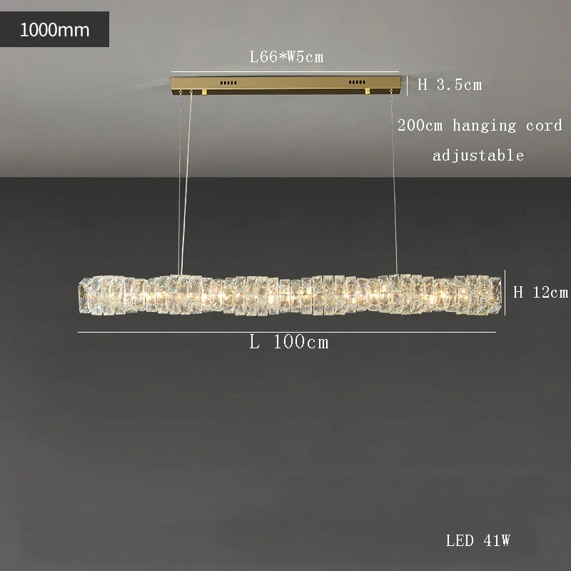 Afralia™ Glass Chandelier LED Ceiling Light Fixture Modern for Living Room Hotel Dining Hall