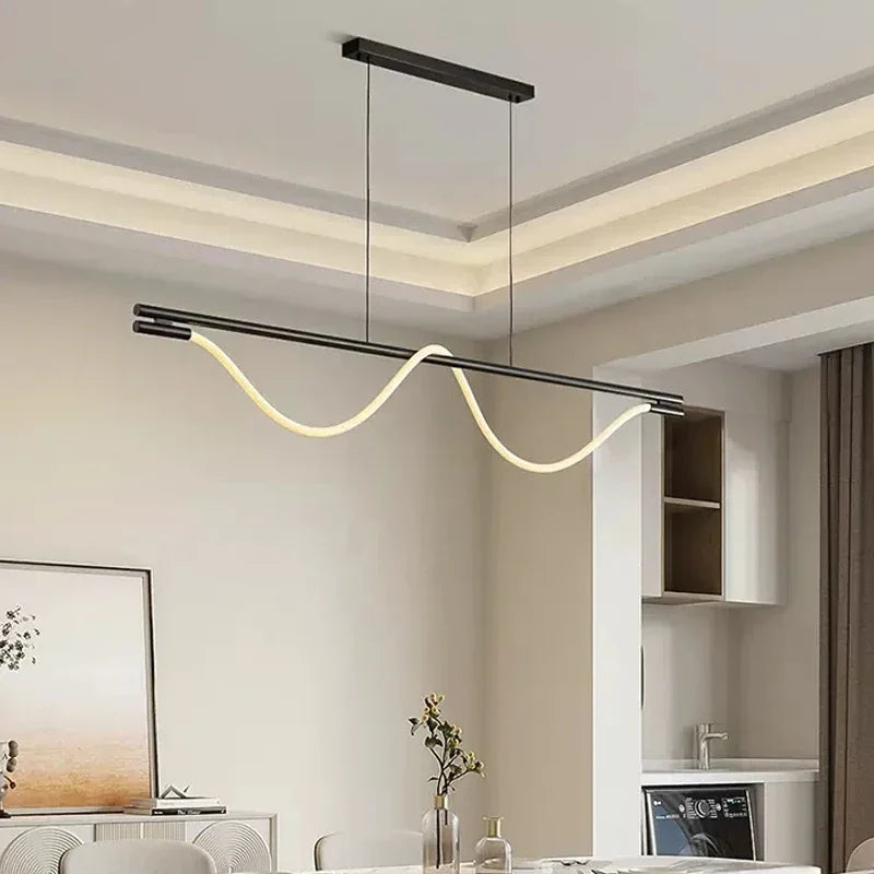 Afralia™ Minimalist Silicone Line LED Wall Sconce for Living Room Bedroom Dining Decor