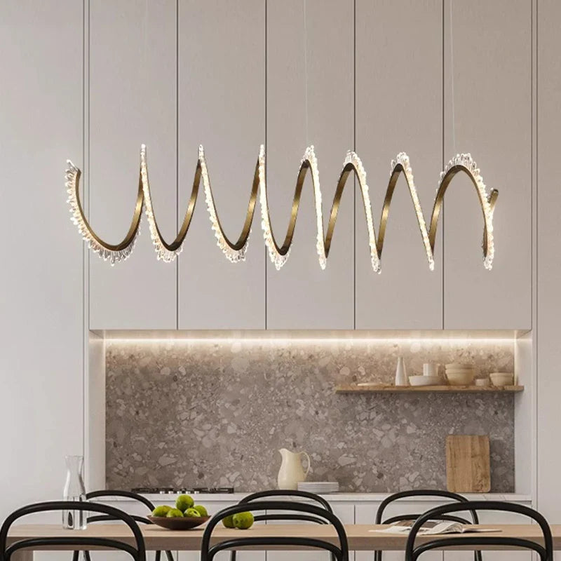 Afralia™ Modern LED Pendant Chandeliers for Living and Dining Rooms