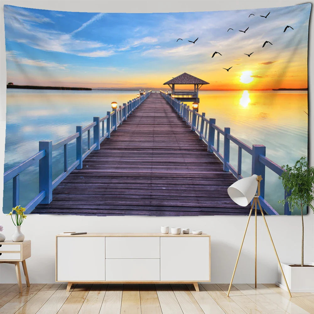 Afralia™ Seagull Tapestry Wall Hanging: Modern Bohemian Room Decor Art Aesthetics