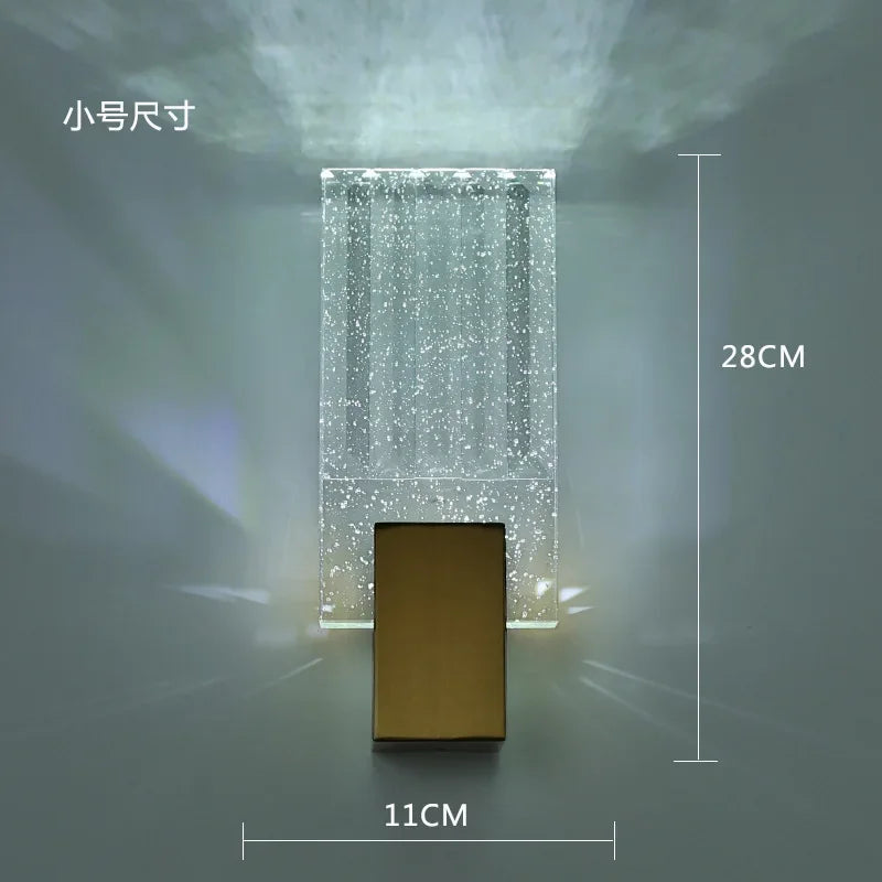 Afralia™ Crystal Brass LED Wall Lamp Sconce for Modern Luxury Art Decor