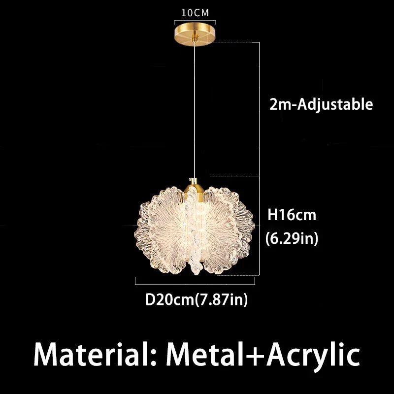 Afralia™ Gold Bloom Coral Ceiling Chandelier, LED Pendant Light for Living Room.