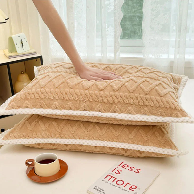 Afralia™ Velvet Taffeta Jacquard Pillowcases | Plush, Soft Home Textiles for Adults & Kids