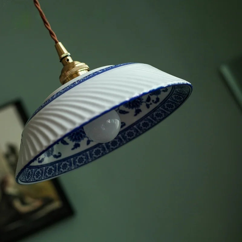 Afralia™ Twill Ceramic LED Pendant Light: Japanese Vintage Style for Home and Cafe