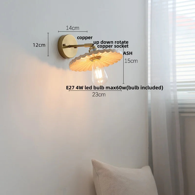 Afralia™ Ash Wood Up Down LED Wall Lights Living Room Stair Lamp