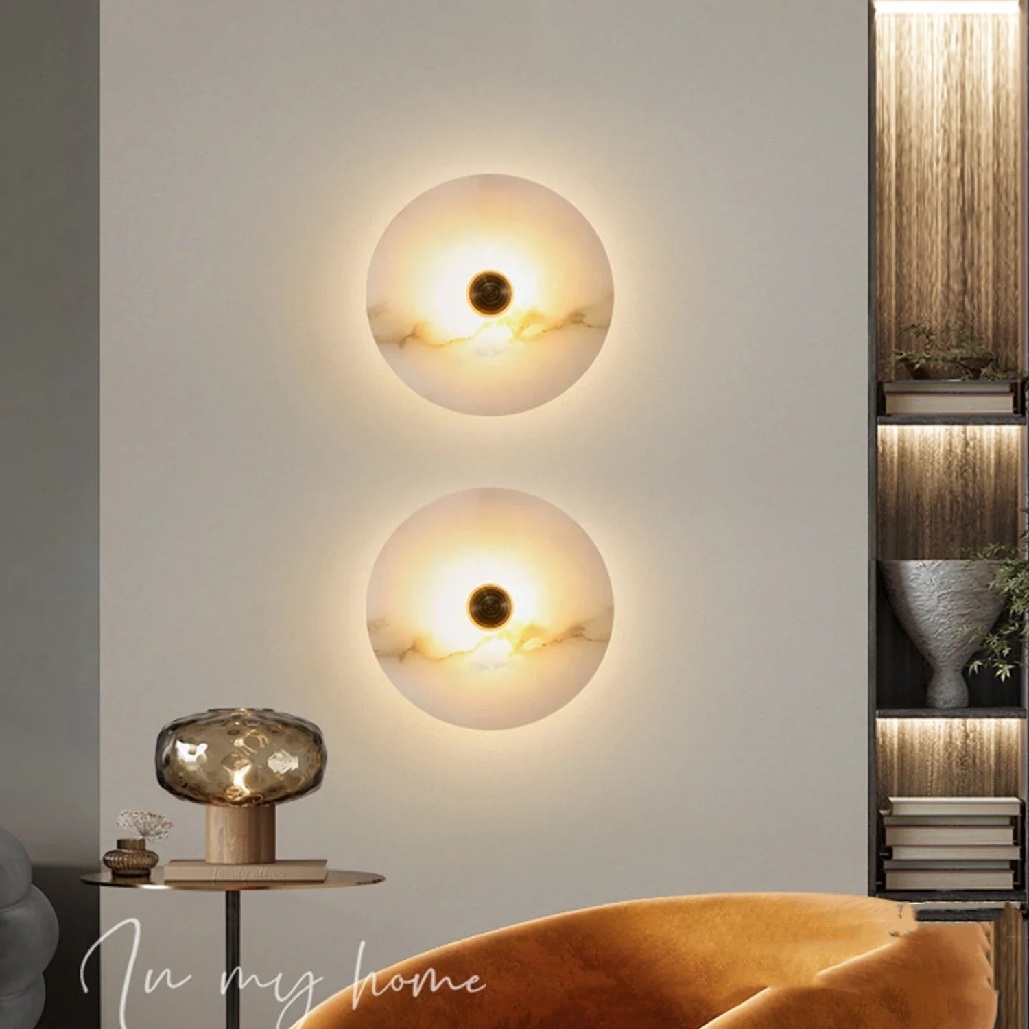 Afralia™ Marble Stone Wall Sconce Light for Bedroom Parlor Aisle Corridor Atmosphere