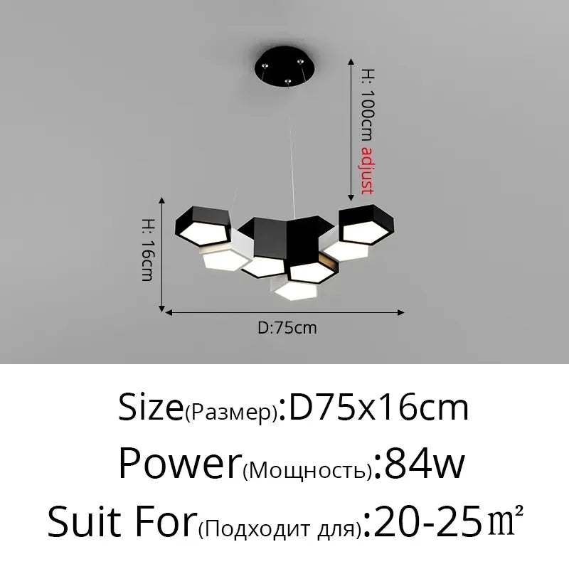 Afralia™ LED Chandelier Light Remote Dimming Pendant Minimalist Indoor Lighting