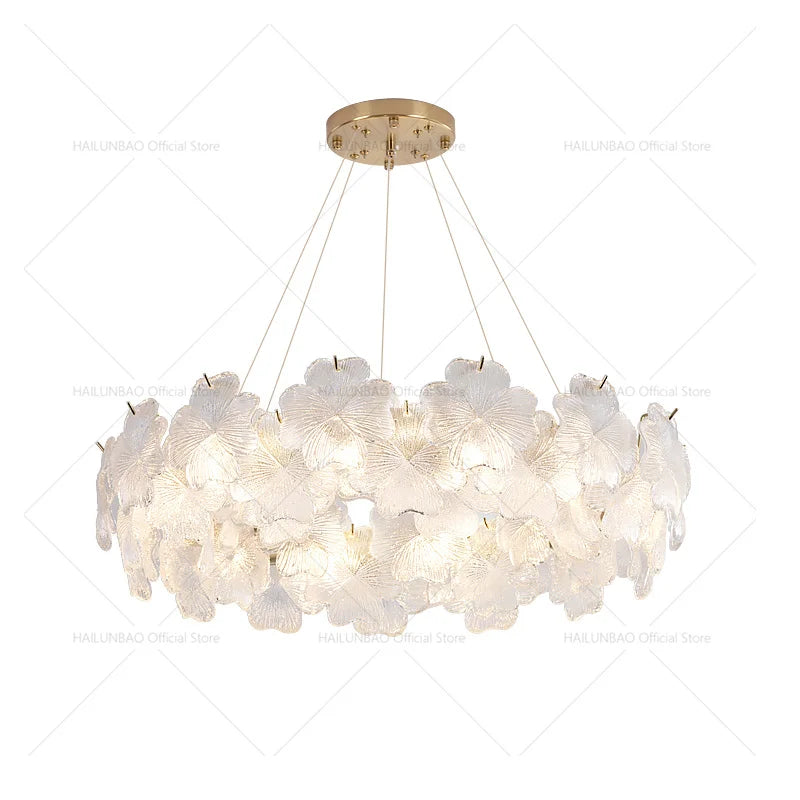 Afralia™ Crystal Petal Chandelier: New Light Luxury for Living Room, Dining Room, Bedroom
