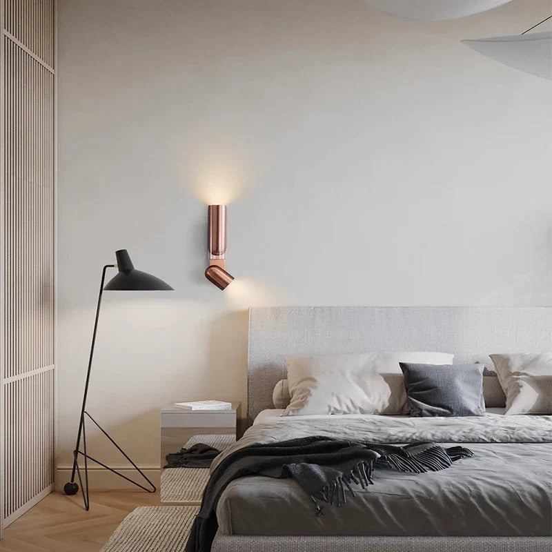 Afralia™ Nordic Postmodern Wall Lamp, Rotating Adjustable Bedside Aisle Hanging Lamp