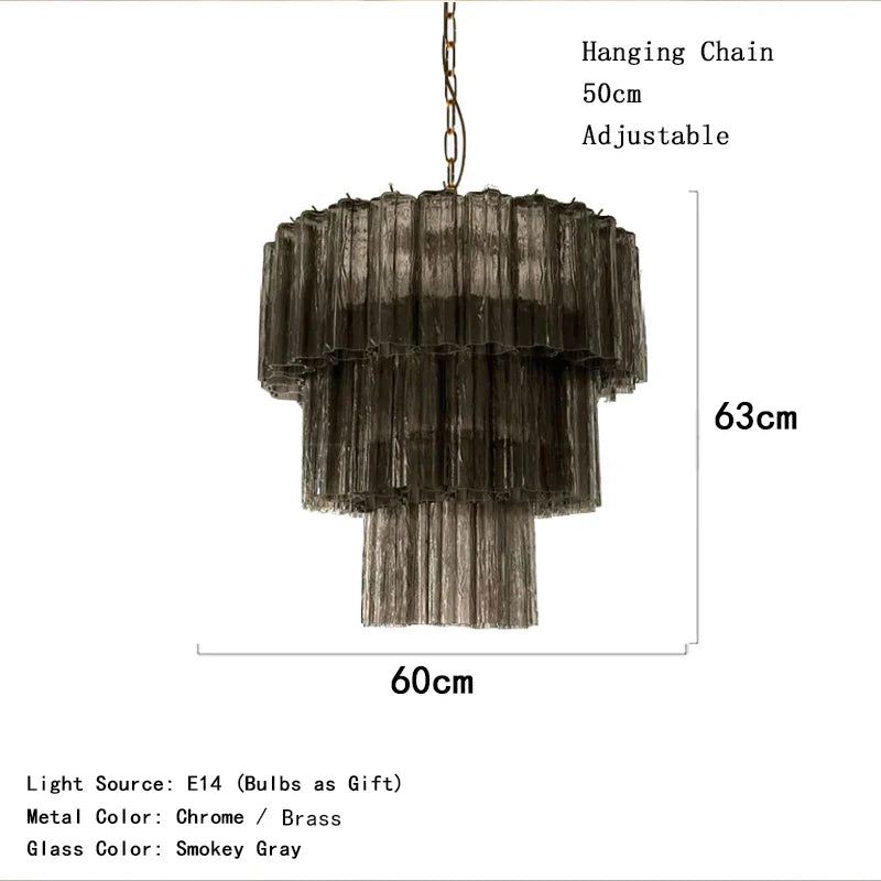 Afralia™ High Glass Ceiling Pendant LED Chandelier for Living Room
