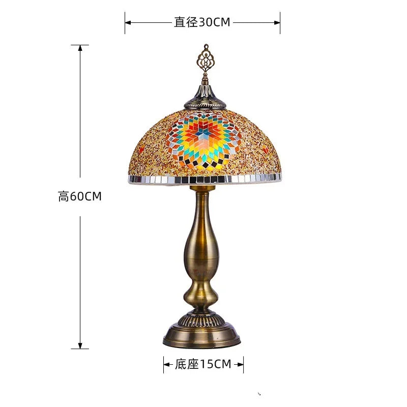 Afralia™ Mushroom Umbrella Table Lamp Retro Ethnic Türkiye Decor Nightlight Exotic Decor