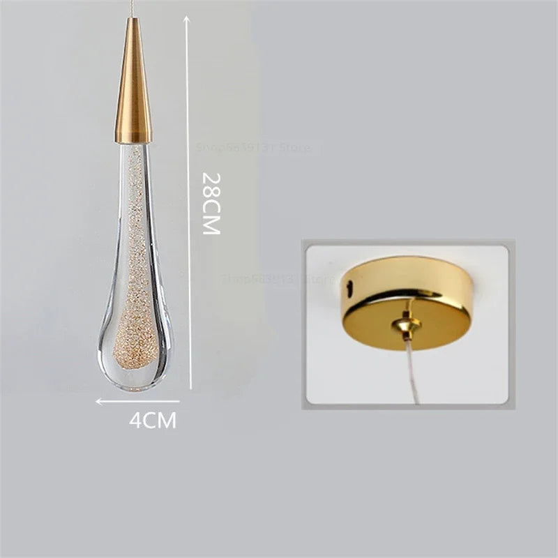 Afralia™ Crystal Pendant Lights: Modern LED Hanging Lamps for Living Room, Restaurant, and Bar