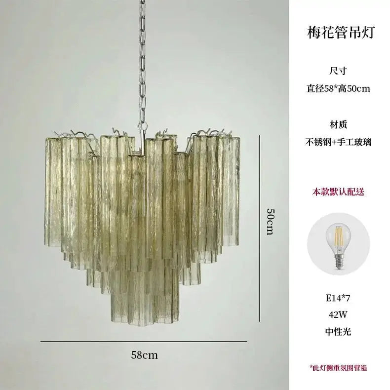 Afralia™ Colorized Glass LED Chandelier for Living Room Kitchen Bedroom