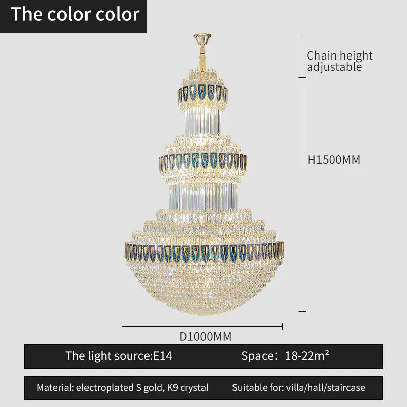 Afralia™ Crystal Chandelier: Luxury Lighting for Villa, Hotel, Office & Exhibitions