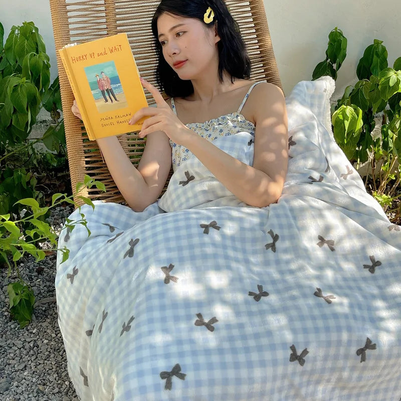 Afralia™ Cozy Fleece Blanket | Multi-Use Office & Home Shawl | Soft & Warm Blanket