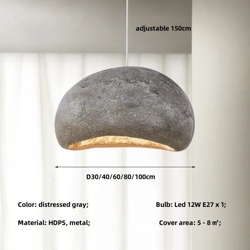 Afralia™ Wabi Sabi E27 Chandelier: Nordic Japanese Style Pendant Lamp for Home Décor