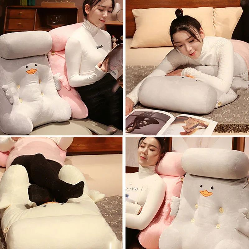 Afralia™ Dumb Duck Square Back Cushion: Comfortable Support for Cervical Spine