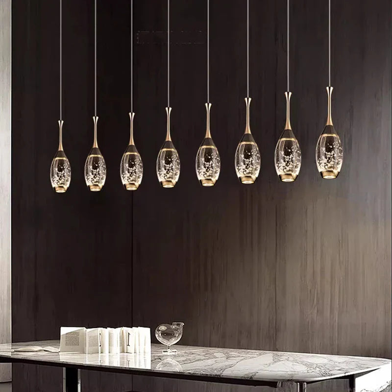 Afralia™ LED Chandelier Modern Dining Room Ceiling Light