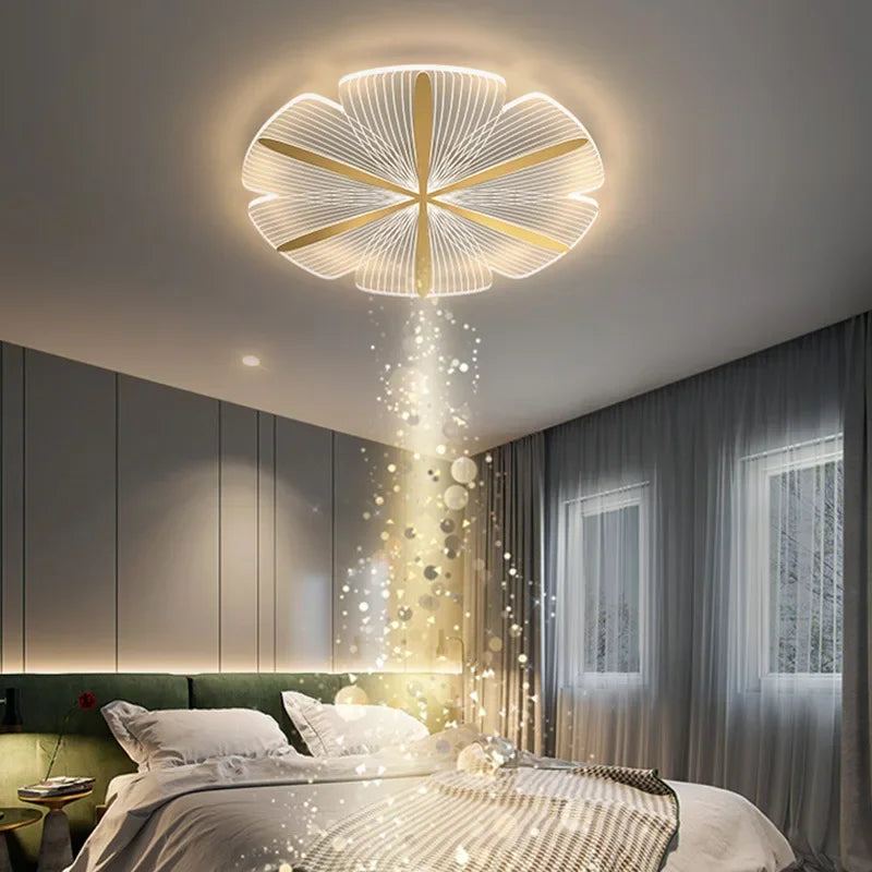 Afralia™ Petal LED Ceiling Lamp: Modern, Simple, & Creative Lighting for Bedrooms & Princess Rooms.