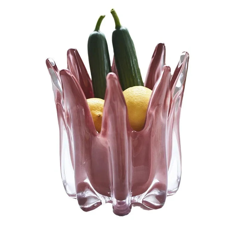 Afralia™ Geometric Bud Glass Vase for Home Decoration and Storage