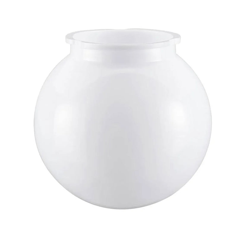 Afralia™ White Acrylic Twist Lock Neck Lamp Post Globe Cover for Outdoor Lighting