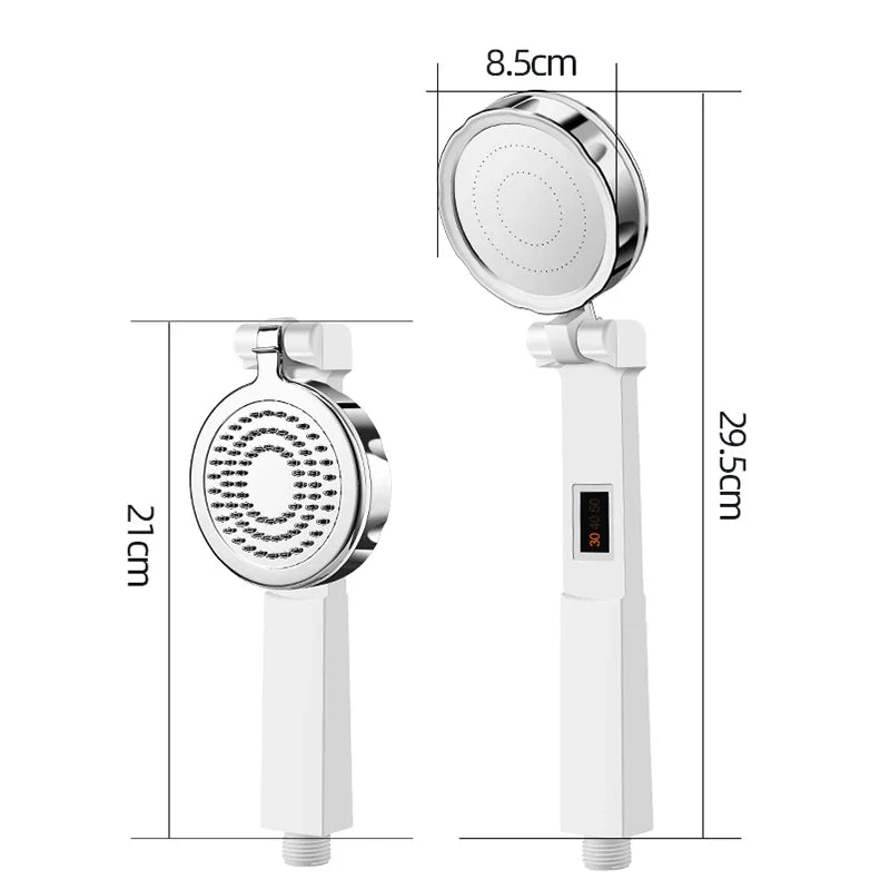 Afralia™ Smart Shower Head: Digital Temperature Display, Water-Saving, Massage Nozzle