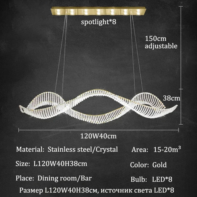 Afralia™ Luxury Crystal Chandeliers: Modern LED Lighting for Dining Room, Bar, Villa, and Indoors