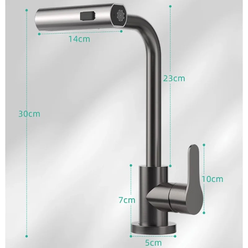 Afralia™ Stainless Steel Kitchen Faucet with Pull Out Spray and Rotating Spout