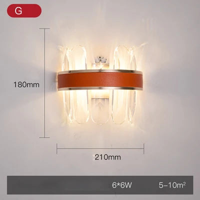 Afralia™ Crystal Gold Stainless Steel LED Dimmable Wall Sconce