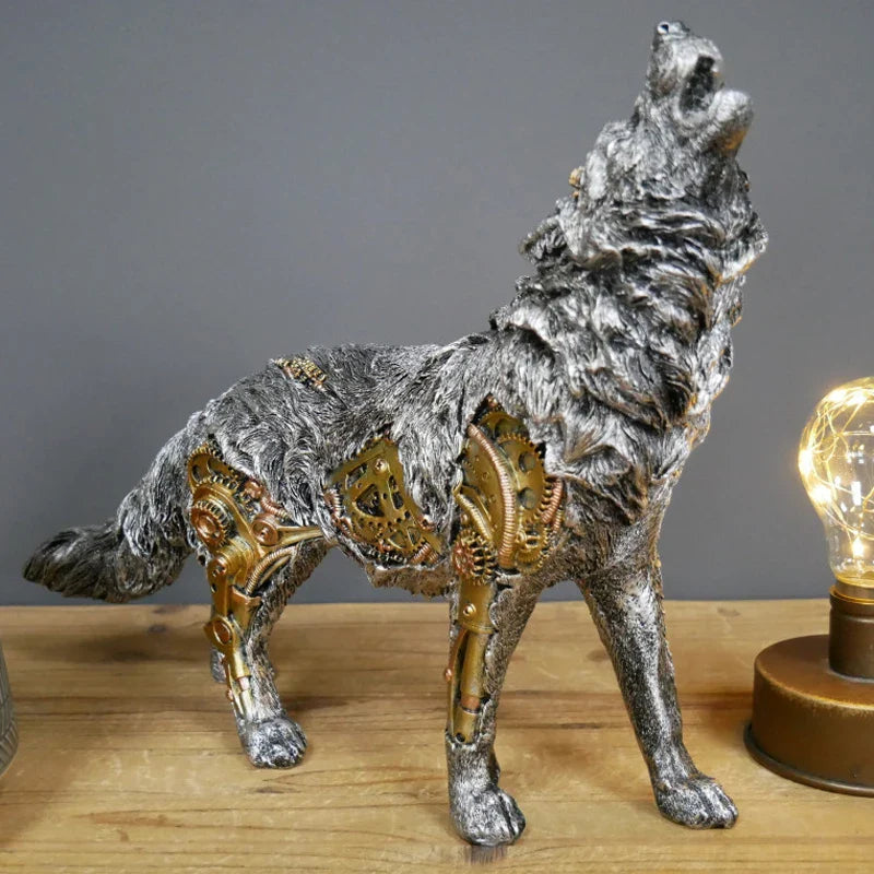 Afralia™ Mechanical Punk Animal Resin Statues - Steampunk Collection for Interior Decor