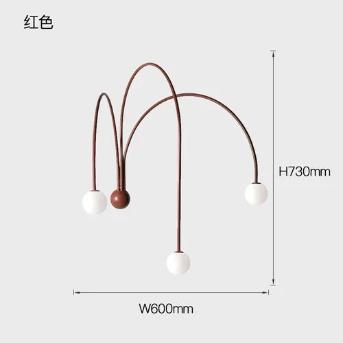 Afralia™ Glass Ball Modern Wall Lamp for Living Room & Bedroom