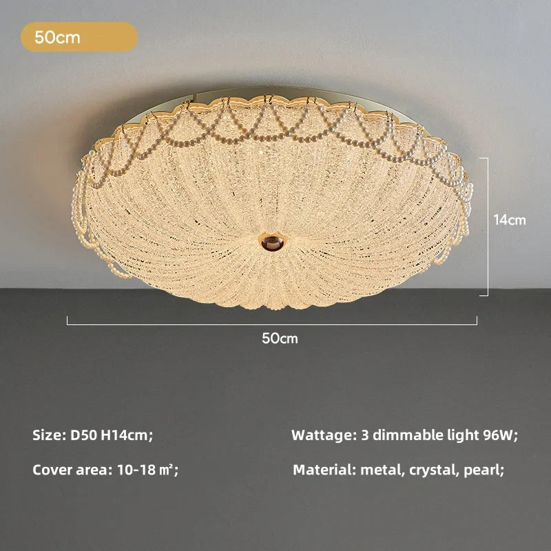 Afralia™ Crystal Dimmable LED Ceiling Light for Modern Bedroom Decor