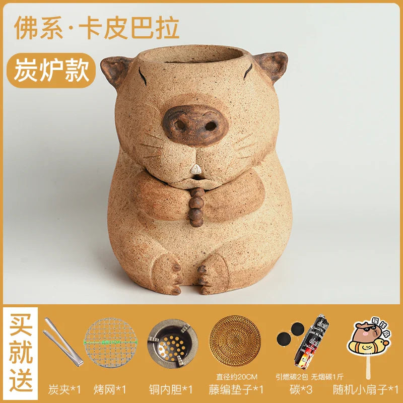 Afralia™ Handmade Refractory Carbon Oven Surrounding Stove Electric Ceramic Stove