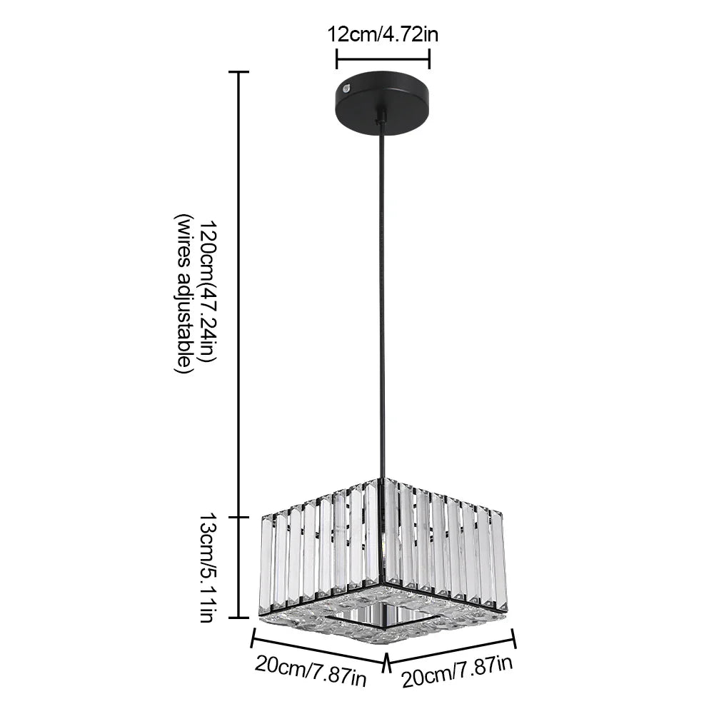 Afralia™ Mini Gold/Black Crystal Pendant Light: Modern Luxury Ceiling Hanging Lamp for Dining Room