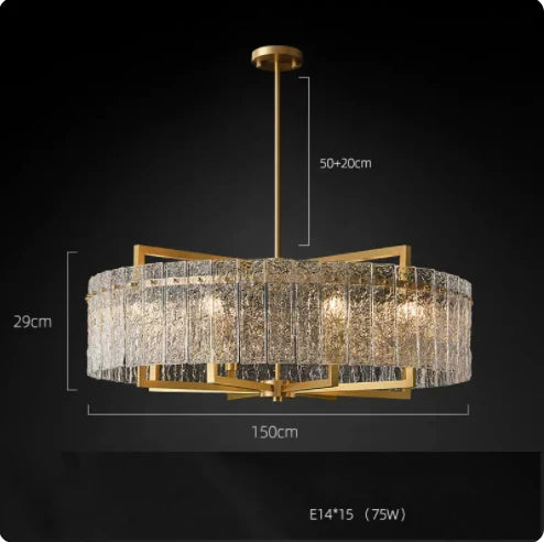 Afralia™ Copper Round Rectangular Hanging Pendant Light for Foyer Dinning Room