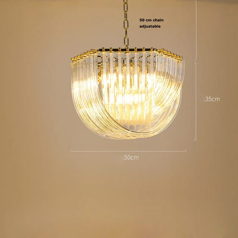 Afralia™ Elegant Hanging Chandelier Lighting for Foyer and Living Room
