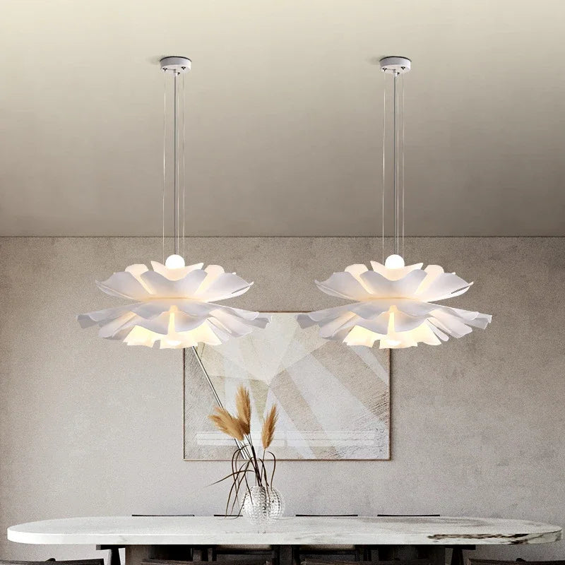 Afralia™ Acrylic Flower Pendant Chandelier: Nordic Design LED Hanging Fixture for Elegant Decor