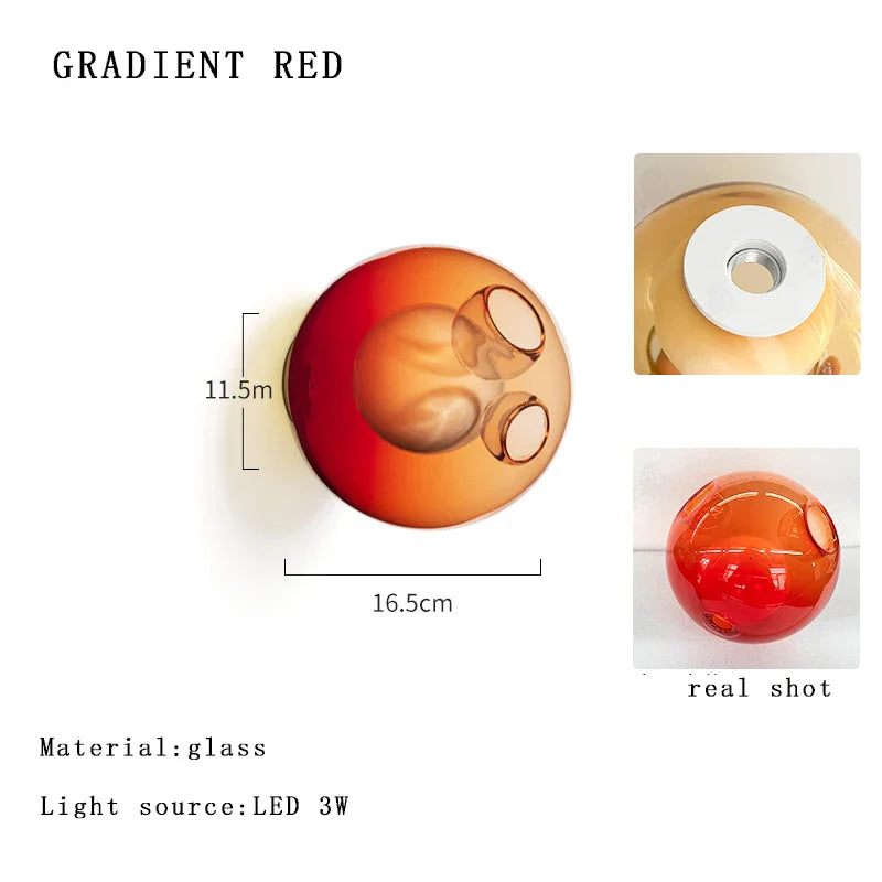 Afralia™ Luxury Glass Ball Wall Lights Home Decor Fashion Lamps