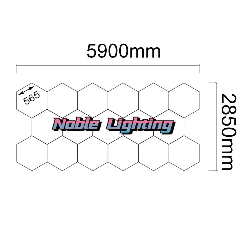 Afralia™ Hexagon LED Garage Light for Detailed Auto Body Repair and Workshop Lighting