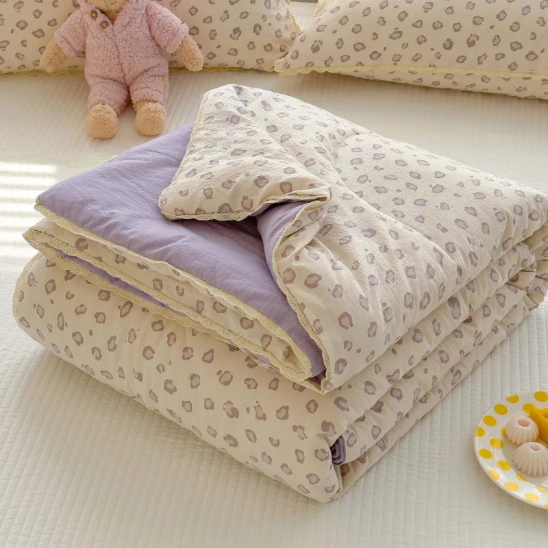 Afralia™ Summer Comforter: Sweet Printed Air-Condition Queen King Beds, Soft Skin-Friendly Breathable Blanket