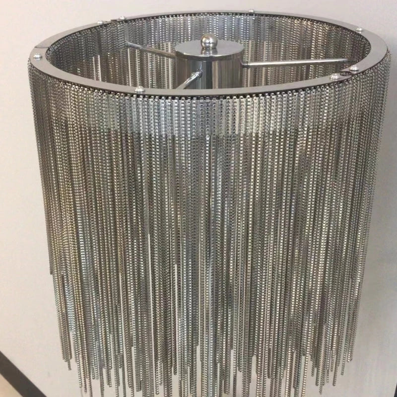 Afralia™ Nordic Tassel Aluminum Chain Floor Lamp - Modern Luxury LED Home Decor