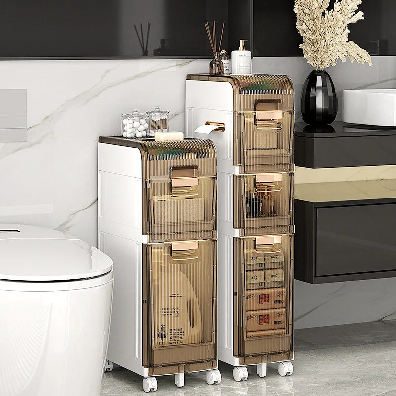Afralia™ Crevice Storage Rack Multi-Layer Drawer Organizer for Bathroom, Kitchen, and Car