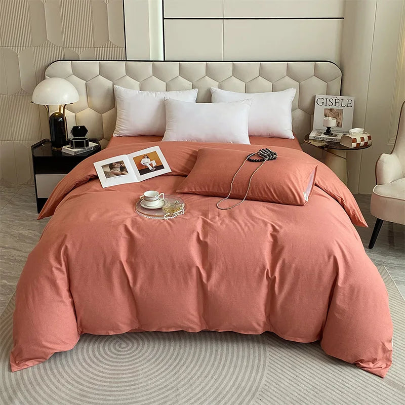 Afralia™ Striped Plaid Single Duvet Cover: Soft 100% Cotton Brushed Bedding for All Seasons