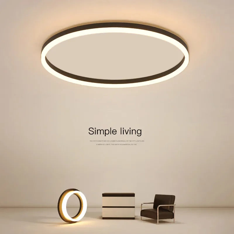 Afralia™ Modern Round LED Ceiling Lights for Bedroom & Living Room Decor