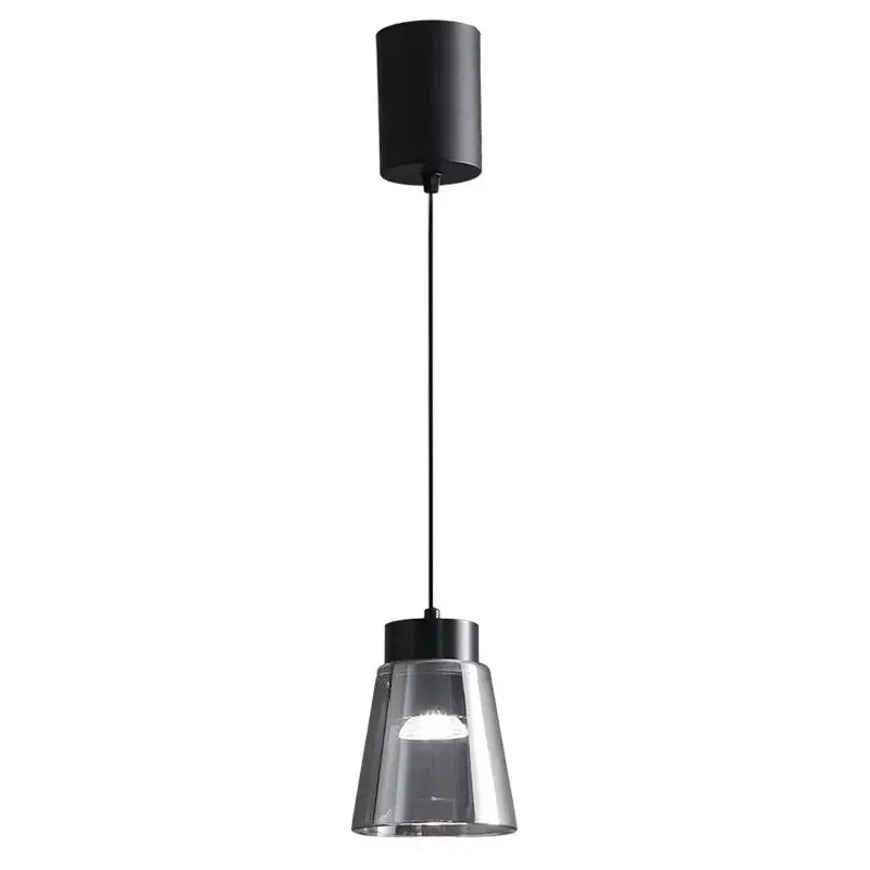 Afralia™ Modern Smoke Glass Pendant Light for Dining Room Bedroom Kitchen Island